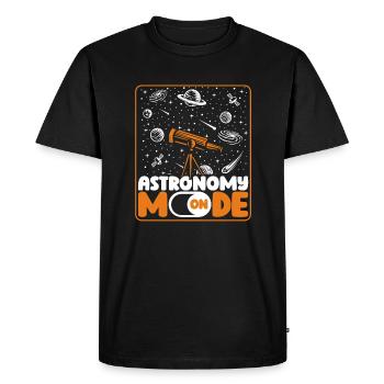 Astronomy Mode On Astronomy Photographer Cosmologist - Men's Premium Organic T-Shirt - black - Front - Nico (187cm)