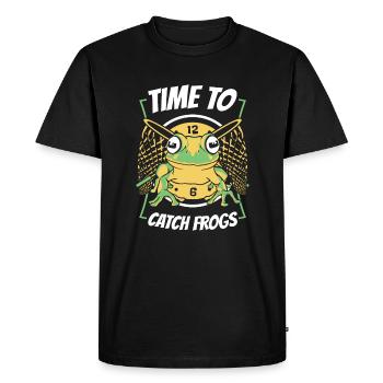 Il est temps d’attraper des grenouilles arboricole crapaud attrape-grenouilles - T-shirt Premium bio Homme - noir - Devant - Nico (187cm)