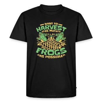 Vous voulez récolter autant de grenouilles que possible Grenouille - T-shirt Premium bio Homme - noir - Devant - Nico (187cm)