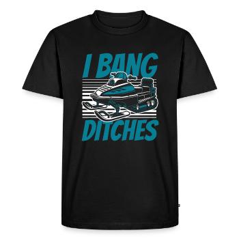 I Bang Ditches Snowmobile Snowmobile Drivers - Men's Premium Organic T-Shirt - black - Front - Nico (187cm)