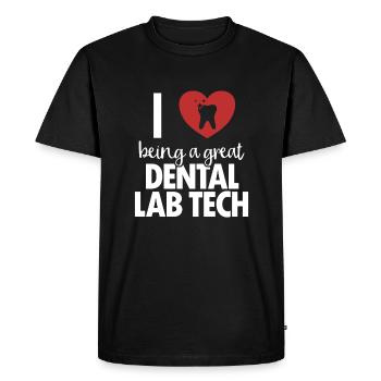 I love Dental Lab Tech Dental Laboratory Dental Laboratory - Men's Premium Organic T-Shirt - black - Front - Nico (187cm)