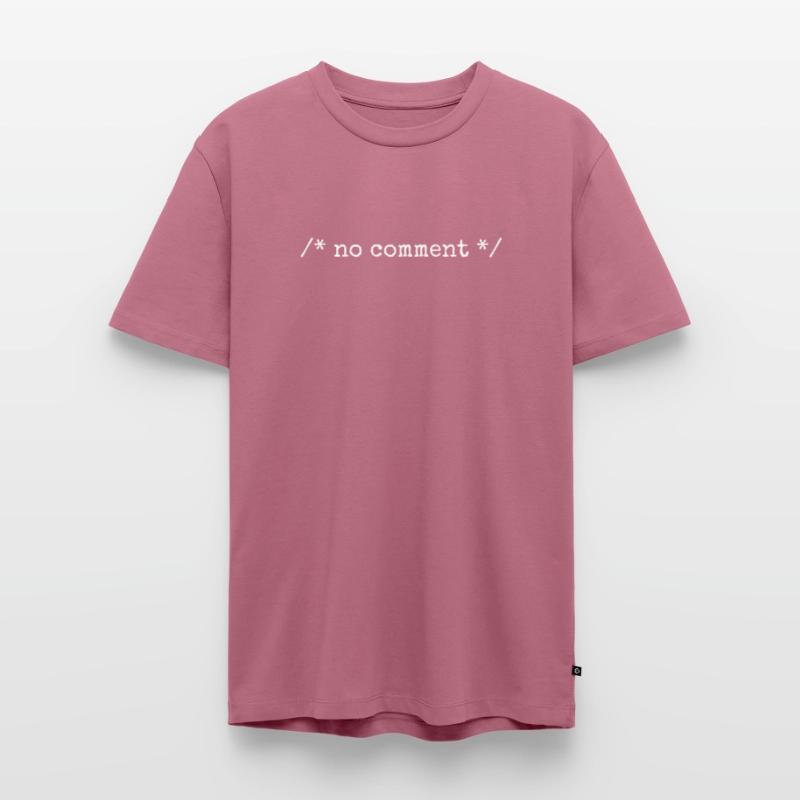 No Comment Developer Softwareentwickler Coder Männer Premium Bio T-Shirt