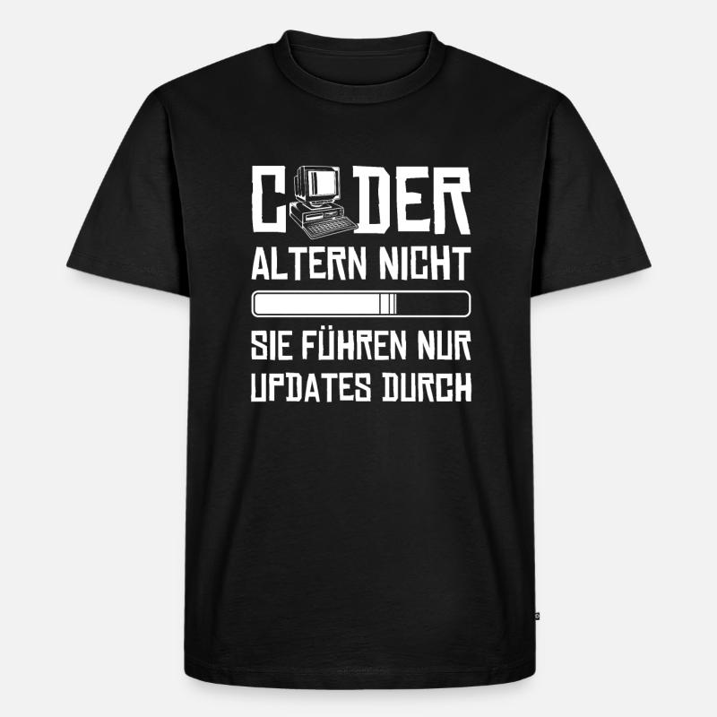 Coder Altern Nicht Developer Softwareingenieur - Männer Premium Bio T-Shirt - Schwarz