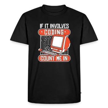 Si cela implique de coder, comptez-moi dans le développeur - T-shirt Premium bio Homme - noir - Devant - Nico (187cm)