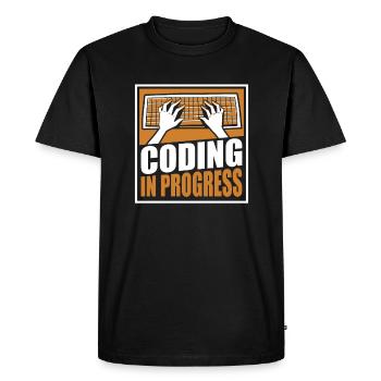 Coding In Progress Software Engineer Developer - Men's Premium Organic T-Shirt - black - Front - Nico (187cm)