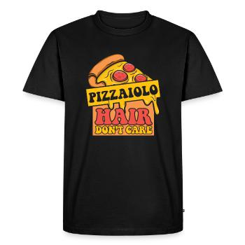 Pizzaiolo Hair Don’t Care Pizza Four Pizza - T-shirt Premium bio Homme - noir - Devant - Nico (187cm)