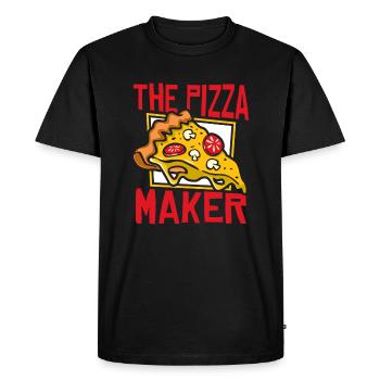 The Pizza Maker Pizza Pizza Tray Pizza Oven - Men's Premium Organic T-Shirt - black - Front - Nico (187cm)