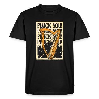 Pluck You Harp Concert Harpe Harpe Harpe Musique - T-shirt Premium bio Homme - noir - Devant - Nico (187cm)
