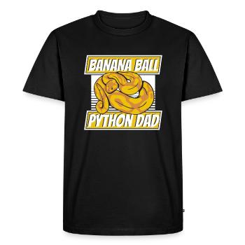 Banana Ball Python Dad Python Snake Banana - Men's Premium Organic T-Shirt - black - Front - Nico (187cm)