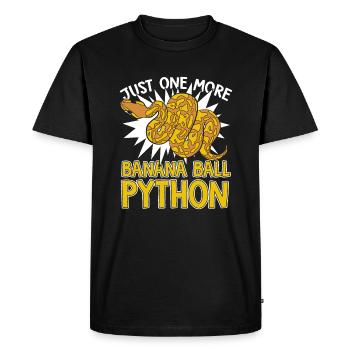 Just One More Snake Python Banana Ball Python - Men's Premium Organic T-Shirt - black - Front - Nico (187cm)