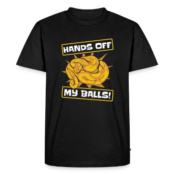 Ne touche pas à mes couilles Python Snake Banana Ball - T-shirt Premium bio Homme - noir - Devant - Nico (187cm)