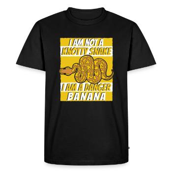Not A Knotty Snake Danger Banana Schlange Banana - Men's Premium Organic T-Shirt - black - Front - Nico (187cm)