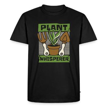 Plant Whisperer allotment garden allotment garden - Men's Premium Organic T-Shirt - black - Front - Nico (187cm)