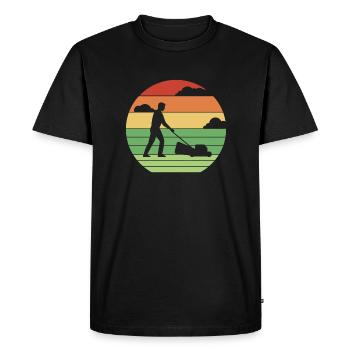 Retro allotment garden allotment garden horticulture - Men's Premium Organic T-Shirt - black - Front - Nico (187cm)