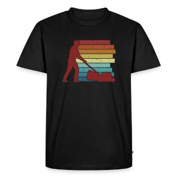 Retro horticulture allotment garden allotment garden - Men's Premium Organic T-Shirt - black - Front - Nico (187cm)