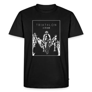 Triathlon Chinese Hanzi Training Triathlon Bike - Men's Premium Organic T-Shirt - black - Front - Nico (187cm)