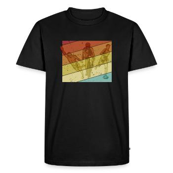 Retro Triathlete Training Triathlon Bike Pro - Men's Premium Organic T-Shirt - black - Front - Nico (187cm)