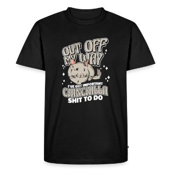 Out Off My Way Longhair Shorttail Long Tail - Men's Premium Organic T-Shirt - black - Front - Nico (187cm)