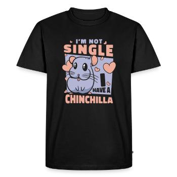 I'm Not Single I Have A Chinchilla Long - Men's Premium Organic T-Shirt - black - Front - Nico (187cm)