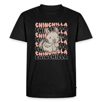 Chinchilla Longhair Shorttail Longtail - Men's Premium Organic T-Shirt - black - Front - Nico (187cm)