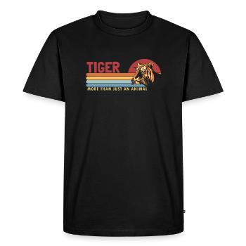 Le tigre plus qu’un animal de Sibérie Grand Chat - T-shirt Premium bio Homme - noir - Devant - Nico (187cm)
