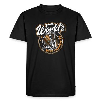 Le meilleur menuisier du monde Menuisier Technicien en bois - T-shirt Premium bio Homme - noir - Devant - Nico (187cm)