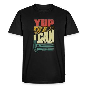 Oui, je peux construire ce charpentier Tischler Schreiner - T-shirt Premium bio Homme - noir - Devant - Nico (187cm)