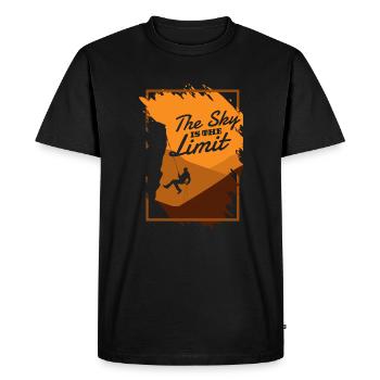 Le ciel est la limite Escalade alpine Escalade sportive - T-shirt Premium bio Homme - noir - Devant - Nico (187cm)
