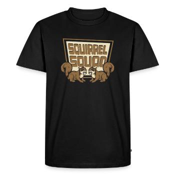 Squirrel Squad Squirrel Fuchshörnchen Eichhörnchen - Men's Premium Organic T-Shirt - black - Front - Nico (187cm)