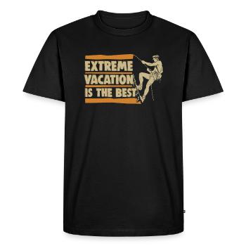 Extreme Vacation Is The Best Sport Climbing - Men's Premium Organic T-Shirt - black - Front - Nico (187cm)