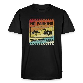 No Parking Tow Away Area Tow Truck Driver - Men's Premium Organic T-Shirt - black - Front - Nico (187cm)