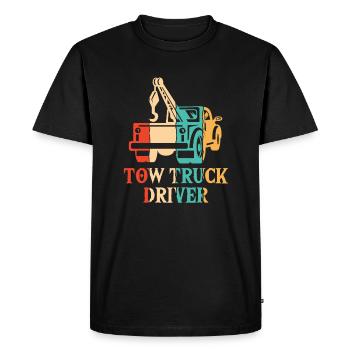 Conducteur de dépanneuse rétro - T-shirt Premium bio Homme - noir - Devant - Nico (187cm)