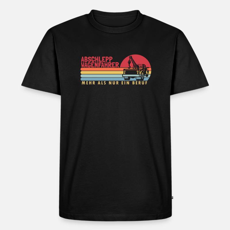 Abschleppwagenfahrer mehr als ein Beruf - Männer Premium Bio T-Shirt - Schwarz