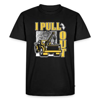 I Pull Out Tow Truck Towing Service Driver - Men's Premium Organic T-Shirt - black - Front - Nico (187cm)