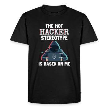 Le stéréotype du pirate informatique est basé sur le renifleur de phishing Me - T-shirt Premium bio Homme - noir - Devant - Nico (187cm)