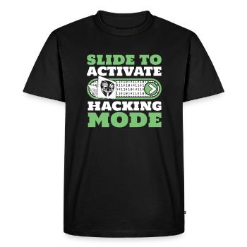 Faites glisser pour activer le renifleur de phishing en mode piratage - T-shirt Premium bio Homme - noir - Devant - Nico (187cm)