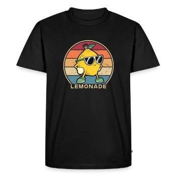 Retro Lemonade Lemonade Seller Lemonade - Men's Premium Organic T-Shirt - black - Front - Nico (187cm)