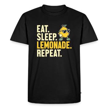 Eat Sleep Lemonade Repeat Lemonade Lover - Men's Premium Organic T-Shirt - black - Front - Nico (187cm)