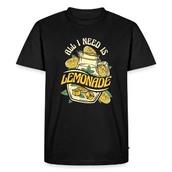 All I Need Is Lemonade Lemonade Lemonade - Men's Premium Organic T-Shirt - black - Front - Nico (187cm)