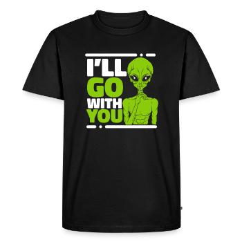 Je vais aller avec toi Ufo Conspiracy Extraterrestrial - T-shirt Premium bio Homme - noir - Devant - Nico (187cm)