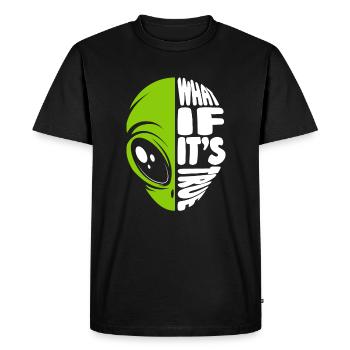 Et si c’était vrai Conspiracy Alien UFO - T-shirt Premium bio Homme - noir - Devant - Nico (187cm)