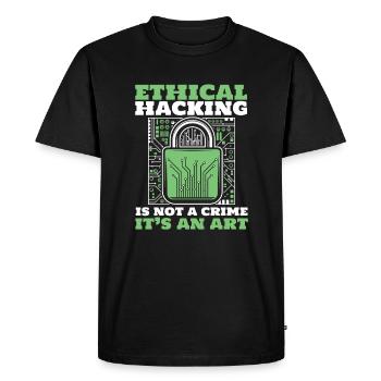 Le piratage éthique n’est pas un phishing renifleur de crime - T-shirt Premium bio Homme - noir - Devant - Nico (187cm)