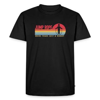 La corde à sauter plus qu’un passe-temps Sauter le saut - T-shirt Premium bio Homme - noir - Devant - Nico (187cm)