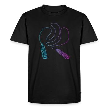 Vitesse de saut à sauter corde à sauter professionnelle - T-shirt Premium bio Homme - noir - Devant - Nico (187cm)