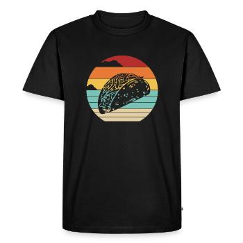 Retro Seasoning Hard Shell Al Pastor Taco Lover - Men's Premium Organic T-Shirt - black - Front - Nico (187cm)