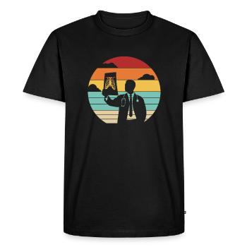 Retro Radiographer Radiology Nurse Technologist - Men's Premium Organic T-Shirt - black - Front - Nico (187cm)