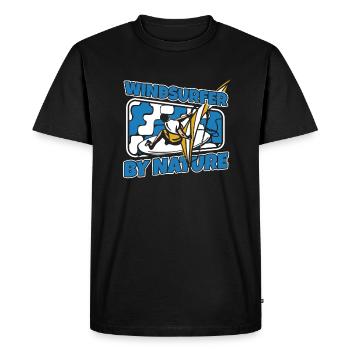 Windsurfer By Nature Surfer Sports nautiques Planche à voile - T-shirt Premium bio Homme - noir - Devant - Nico (187cm)