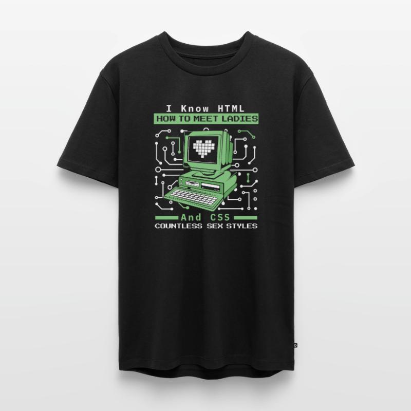 Je sais HTML comment rencontrer Ladies Developer Coder T-shirt Premium bio Homme