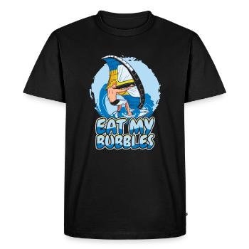 Mangez mes bulles Sports nautiques Surfeurs Surfeurs - T-shirt Premium bio Homme - noir - Devant - Nico (187cm)