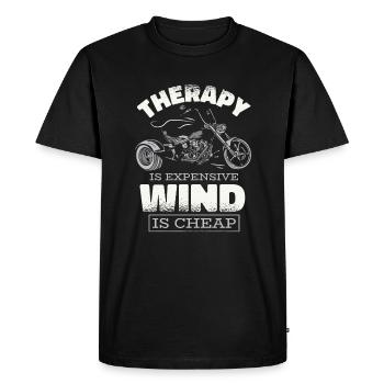 La thérapie coûte cher le vent est un trois-roues bon marché - T-shirt Premium bio Homme - noir - Devant - Nico (187cm)